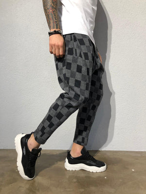 Anthracite Checkered Jogger Pant B355 Streetwear Jogger Pants - Sneakerjeans