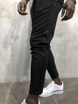 Black Banding Casual Jogger Pant A56 Streetwear Jogger Pants - Sneakerjeans