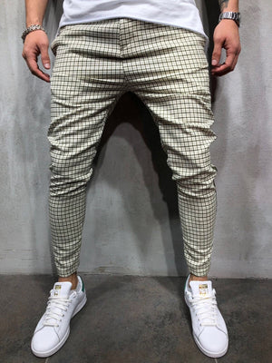 Cream Side Striped Casual Jogger Pant A146 Streetwear Jogger Pants - Sneakerjeans