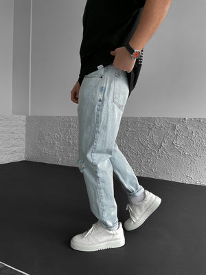 Ice Blue Ripped Jeans BB6281