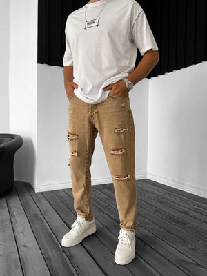 Brown Ripped Jeans BB6750