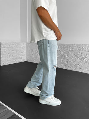 Ice Blue Baggy Jeans BB6751