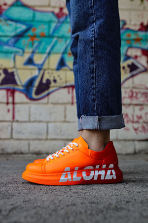 Orange Graffiti Sneaker CH404