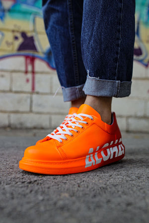 Orange Graffiti Sneaker CH404