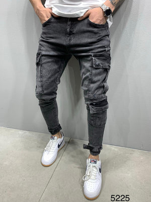 Gray Cargo Jeans AY878