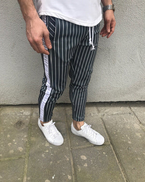 Gray Striped Jogger Pant HB1 Streetwear Jogger Pants - Sneakerjeans