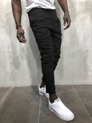 Black Banding Casual Jogger Pant A56 Streetwear Jogger Pants - Sneakerjeans