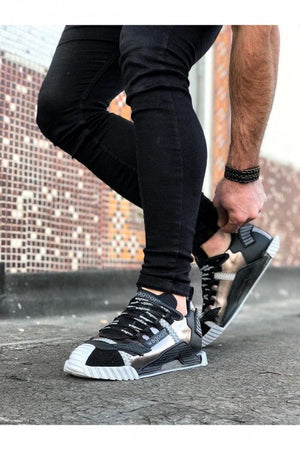 Black Silver Sneaker WG203
