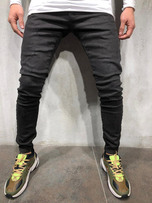 Black Skinny Fit Denim A219 Streetwear Jeans - Sneakerjeans