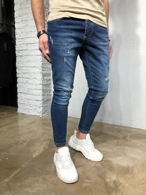 Blue Distressed Denim BL259 Streetwear Jeans - Sneakerjeans