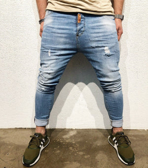 Blue Slim Fit Denim B108 Streetwear Denim Jeans - Sneakerjeans