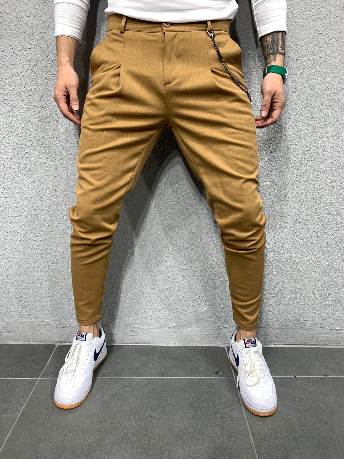 Men's pants joggers - brown P908 | MODONE wholesale - Clothing For Men