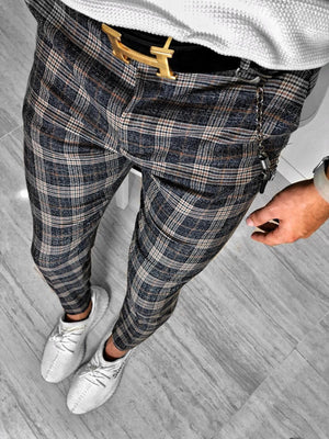 Checkered Casual Pant S151 Streetwear Casual Jogger Pants - Sneakerjeans