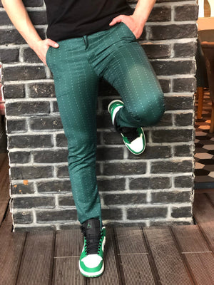 Green Slim Fit Casual Pant DJ110 Streetwear Pant - Sneakerjeans