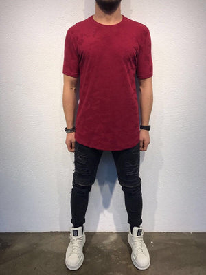 Red Pattern Oversize T-Shirt B31 Streetwear T-Shirts - Sneakerjeans