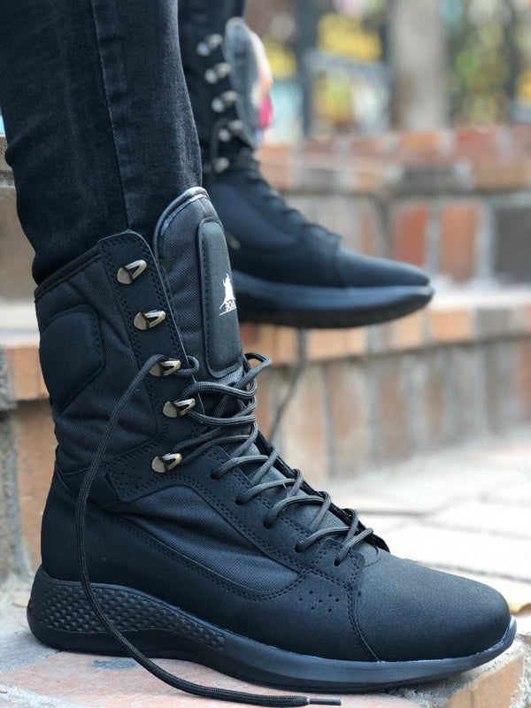 Sneakerjeans Black Combat Military Boots 222 - Sneakerjeans