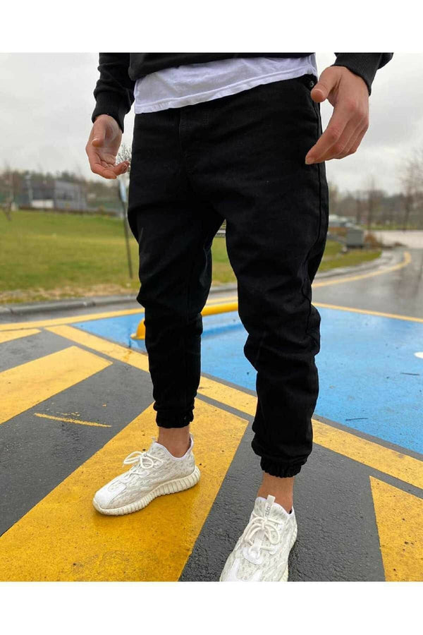 Sneakerjeans Black Jogger Jeans NS31