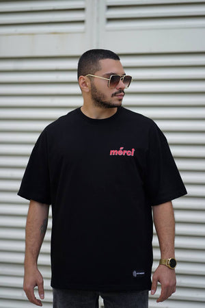 Sneakerjeans Black Merci Oversize T-Shirt ES82