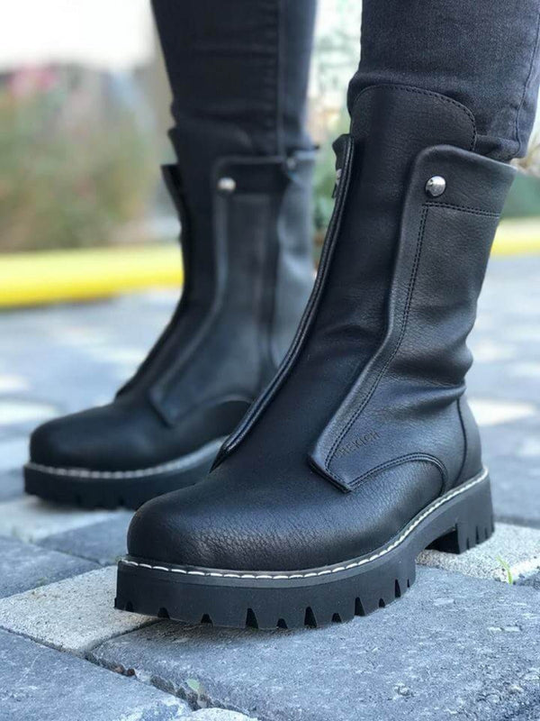 Sneakerjeans Black Military Boots CH027