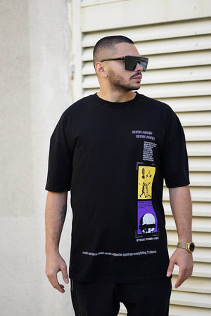 Sneakerjeans Black Poison Printed Oversize T-Shirt PE05