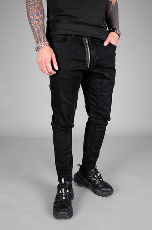 Sneakerjeans Black Zippered Skinny Jeans 5506 - Sneakerjeans