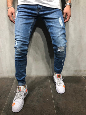 Sneakerjeans - Blue Ripped Skinny Jeans A228 - Sneakerjeans