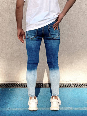 Sneakerjeans Blue Ripped Skinny Jeans R105