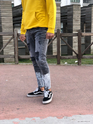 Sneakerjeans - Double Colour Ripped Skinny Jeans B159 - Sneakerjeans