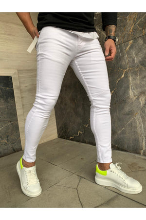 Sneakerjeans White Skinny Jeans DP52