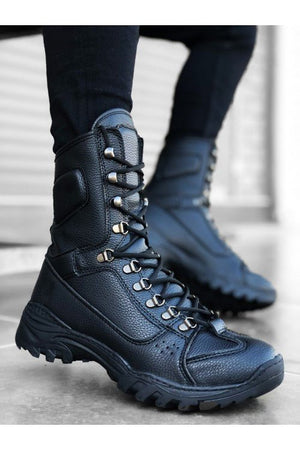 Triple Black Combat Military Boots 605