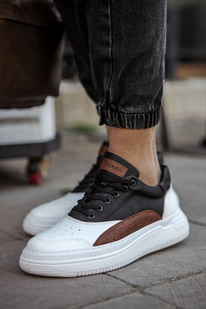 White & Brown Sneaker CH115