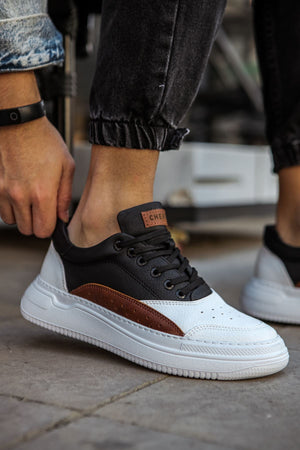 White & Brown Sneaker CH115