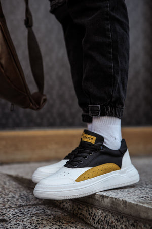 White & Yellow Sneaker CH115
