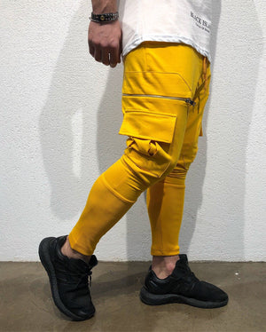 Yellow Cargo Pocket Jogger Pant SJ268 Streetwear Jogger Pants - Sneakerjeans
