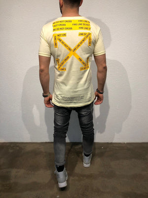 Yellow Oversized Printed T-Shirt B89 Streetwear T-Shirts - Sneakerjeans